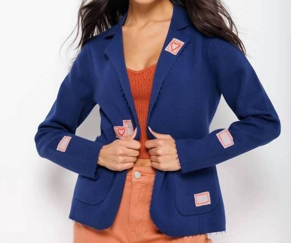 NEW LISA TODD summer blazing blazer in navy
